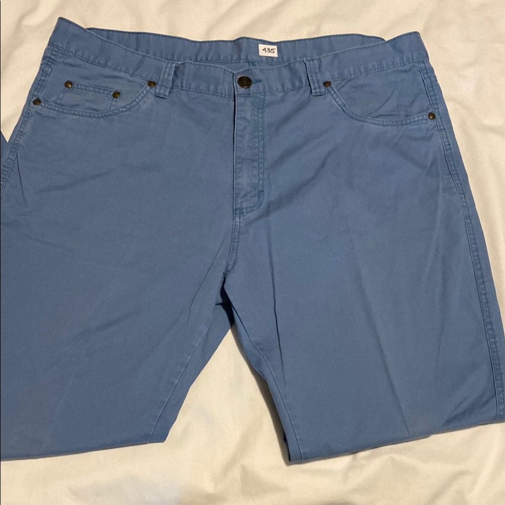 Nat Nast ~ Mens 40x32 Pants Blue Chino Cotton Straight Lightweight